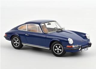 Porsche 911 S 1969 Blue Norev 1:18 Metallmodell (Türen/Hauben nicht zu öffnen!)