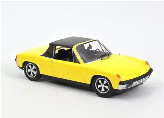 VW-Porsche 914-6 1973 - Yellow Norev 1:18 Metallmodell (Türen/Hauben nicht zu öffnen!)