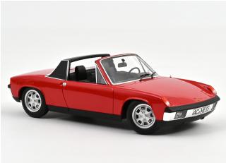 VW-Porsche 914 1.7 1972 Red 1:18 Norev 1:18 Metallmodell (Türen/Hauben nicht zu öffnen!)