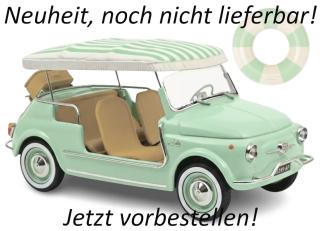 Fiat 500 Jolly 1965 Green  Norev 1:18 Metallmodell (Türen/Hauben nicht zu öffnen!)  Liefertermin nicht bekannt (nicht vor September 2026)