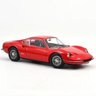 Ferrari Dino 246 GT 1968 Red   Norev 1:18 Metallmodell (Türen/Hauben nicht zu öffnen!)  Lieferbar ab Ende August 2025