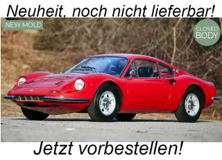 Ferrari Dino 246 GT 1968 Red   Norev 1:18 Metallmodell (Türen/Hauben nicht zu öffnen!) <br> Liefertermin nicht bekannt (nicht vor 2. Quartal 2024)