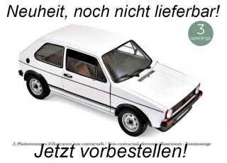 VW Golf GTI 1976 Alpine White 1:18 (Reprod 2024) Norev 1:18 Metallmodell 2 Türen und Motorhaube  zu öffnen!