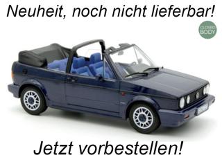 VW Golf Cabriolet Quartett 1992 Inca Blue  Norev 1:18 Metallmodell (Türen/Hauben nicht zu öffnen!)  Date de parution inconnue (pas avant le 4. trimestre 2025)