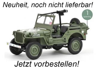 Jeep Army 1944 D-Day 1:18 Norev 1:18 Metallmodell Motorhaube  zu öffnen!