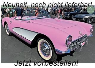 Chevrolet Corvette 1956 Pink/Beige   Norev 1:18 Metallmodell 2 Türen, Motorhaube und Kofferraum zu öffnen! Date de parution inconnue (pas avant le 2. trimestre 2026)