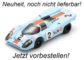 Porsche 917 K No.2 Winner 24H Daytona 1971 P. Rodriguez - J. Oliver Spark 1:18 mit Plexiglasvitrine (Türen, Motorhaube... nicht zu öffnen!)<br> Liefertermin nicht bekannt (nicht vor September 2024)