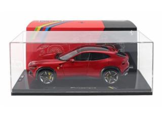 FERRARI PUROSANGUE (2022) - ROSSO MAGMA (RED MET.) in Plexiglasvitrine Polistil 1:18
