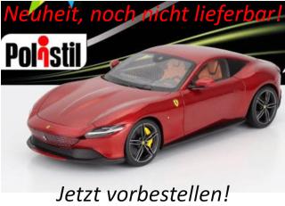 FERRARI ROMA 2019 - ROSSO MAGMA (red met.) Polistil 1:18 Available from Q2 2026