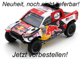TOYOTA HILUX No.200 Winner Dakar 2023 N. Al-Attiyah - M. Baumel Spark 1:18 mit Plexiglasvitrine (Türen, Motorhaube... nicht zu öffnen!)  Liefertermin nicht bekannt (nicht vor September 2024)