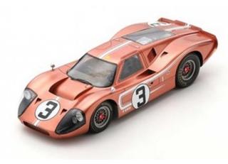 Ford GT40 Mk IV No.3 24H Le Mans 1967 M. Andretti - L. Bianchi Spark 1:18 mit Plexiglasvitrine (Türen, Motorhaube... nicht zu öffnen!)