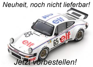Porsche 934 No.65 19th 24H Le Mans 1976 B. Wollek - D. Pironi - M-C "BEAUMONT" Spark 1:18 mit Plexiglasvitrine (Türen, Motorhaube... nicht zu öffnen!) Availability unknown (not before Q4 2023)