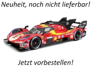Ferrari 499P LMH #51 LeMans 24h 2025 Alessandro Pier Guidi / James Calado /ntonio Giovinazzi Burago 1:18 Metallmodell  Date de parution inconnue (pas avant le 2. trimestre 2026)