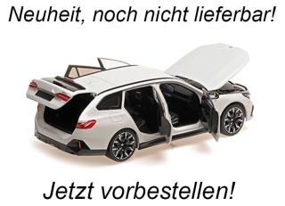 BMW i5 M60 TOURING - 2024 - WHITE METALLIC Minichamps 1:18 Metallmodell mit zu öffnenden Hauben und Türen!  Liefertermin nicht bekannt