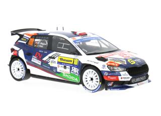 Skoda Fabia Rally2, Rally WM, Barum Rally, 2024, #10 S.Wagner / J.Hain IXO 1:18 Metallmodell (Türen/Hauben nicht zu öffnen!)