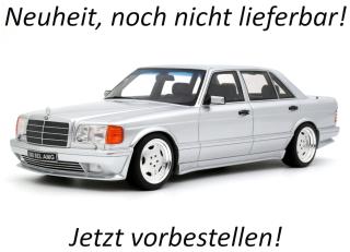 Mercedes-Benz 560 (W126) 6.0 SEL AMG Brilliant Silver 1989 OttO mobile 1:18 Resinemodell (Türen, Motorhaube... nicht zu öffnen!)  Lieferbar ab Anfang Dezember 2026