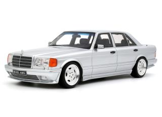 Mercedes-Benz 560 (W126) 6.0 SEL AMG Brilliant Silver 1989 OttO mobile 1:18 Resinemodell (Türen, Motorhaube... nicht zu öffnen!)