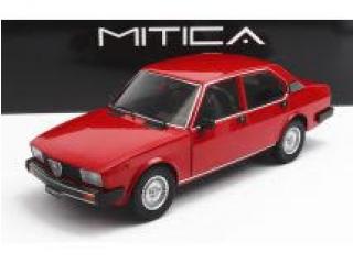 Alfa Romeo Alfetta Berlina 2000L - 1978 - rosso alfa 501 RED CERCHI MILLERIGHE WHEELS MITICA 1:18 Metallmodell (Vordertüren zu öffnen)