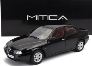 ALFA ROMEO 156 2.5 V6 24V 1997 BLACK 601 NERO RED INTERIOR MITICA 1:18 Metallmodell (Vordertüren zu öffnen)
