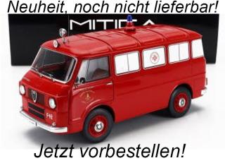 ALFA ROMEO F-12 MINIBUS (1. SERIES 1968) - FIRE ENGINE AMBULANCE MITICA 1:18 Metallmodell (Vordertüren zu öffnen) Availability unknown