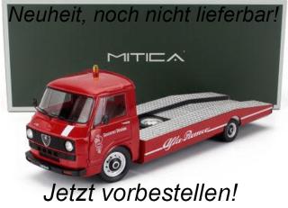 ALFA ROMEO A12 (F12) - (2. SERIES 1977) TOW TRUCK - red/black MITICA 1:18 Metallmodell (Vordertüren zu öffnen)  Liefertermin nicht bekannt