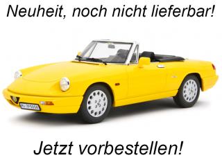 Alfa Romeo Spider 1.6 - 2.0i 1990 Giallo Laudoracing 1:18 Resinemodell (Türen, Motorhaube... nicht zu öffnen!) <br> Liefertermin nicht bekannt (nicht vor 3. Quartal 2025)