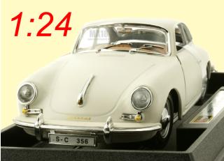 Porsche 356 B Coupe weiss Bijoux Collezione Burago 1:24