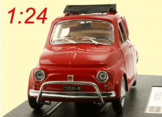 Fiat 500 L red Bijoux Collezione Burago 1:24