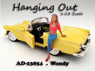 Figur "Hanging Out" - Wendy (Auto nicht enthalten!) American Diorama 1:18