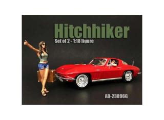 Hitchhiker Set. Set include 1x Driver and 1x Hitchhiking girl (Auto nicht enthalten!) American Diorama 1:18