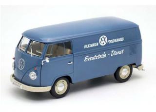 Volkswagen T1 Bus "Volkswagen Porschewagen Ersatzteile Dienst"  blau Welly 1:18