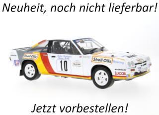 Opel Manta B 400, Rallye Manx, 1985, #10, B.Fisher/A.Frazer IXO 1:18 Metallmodell (Türen/Hauben nicht zu öffnen!) Liefertermin nicht bekannt