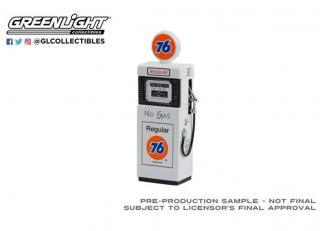Zapfsäule 1951 Wayne 505 Gas Pump Union 76 Regular Gasoline ‘No Gas’, *Vintage Gas Pumps Series 12*, white/orange/blue Greenlight 1:18