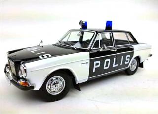 Volvo 164 1970  Sweden Police, white/black with black interior Triple9 1:18 (Türen, Motorhaube... nicht zu öffnen!)