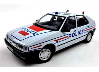 Renault 19 1994 *French Police*, artic white Triple 9 1:18 (Türen, Motorhaube... nicht zu öffnen!)