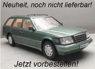 Mercedes E-Class T Model W124 1995 green with beige interior Triple 9 1:18 (Türen, Motorhaube... nicht zu öffnen!) <br> Date de parution inconnue (pas avant mai 2024)