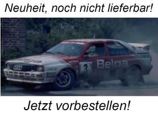 Audi Quattro A1 1983  #3 M.Duez/W.Lux Winner Lotto Haspengouw Rally, red/white SunStar Metallmodell 1:18 <br> Availability unknown (not before Q2 2025)