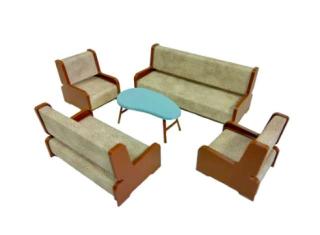 Home furniture, brownLiving room furnishing Dioramatoys 1:18