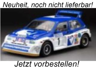 MG Metro 6R4 1986 #1 T.Pond/R.Arthur -Winner Manx International Rally, blue/white SunStar Metallmodell 1:18 <br> Availability unknown (not before Q3 2025)