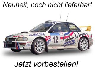 Subaru Impreza 2002  S6 WRC #12 A.Nesbitt/J.O`Brien, Winner Jim Clark Memorial Rally, white/red/blue SunStar Metallmodell 1:18<br> Availability unknown (not before Q3 2025)
