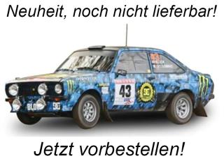Ford Escort RS1800 2009  #43 Ken Block/A.Gelsomino Rally New York, blue SunStar Metallmodell 1:18 Liefertermin nicht bekannt (nicht vor Dezember 2025)
