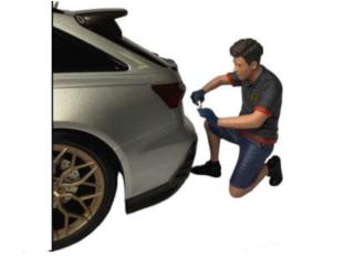 DarwinPro x Teckwrap Figur - 3 American Diorama 1:18 (Auto nicht enthalten!)