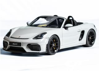 One headlight lens is missing! PORSCHE SPYDER (718) CRAYON GREY GT Spirit 1:18 Resinemodell (Türen, Motorhaube... nicht zu öffnen!)