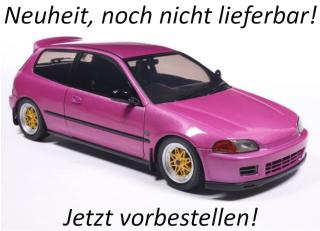 Honda Civic (eg6) Solido Works Pink metallic pink 1991 S1810409 Solido 1:18 Metallmodell  Liefertermin nicht bekannt (nicht vor 4. Quartal 2026)