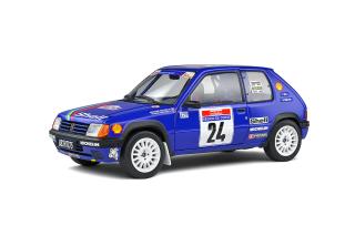 Peugeot 205 Rallye Gr.A,Tour de Corse 1990, R.BOURCIER/B.FRANGIN #24 / S1801711 Solido 1:18 Metallmodell