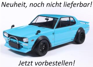 Nissan Skyline 2000 GT-R (KPGC10) HAKOSUKA LIBERTY WALK BODY KIT BLUE 1970 S1813005  Solido 1:18 Metallmodell Liefertermin nicht bekannt (nicht vor 4. Quartal 2026)