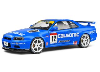 Nissan GT-R(R34) blau #34 Calsonic Nismo Solido 1:18 Metallmodell