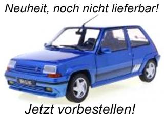 Renault 5 GT Turbo MK2 blau S1810003 Solido 1:18 Metallmodell <br> Date de parution inconnue (pas avant le 2. trimestre 2024)