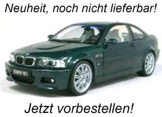 BMW E46 M3 Coupe 2000 grün S1806507 Solido 1:18 Metallmodell <br> Availability unknown (not before Q2 2024)