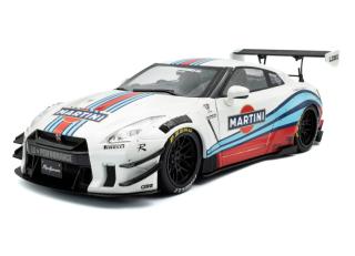 Nissan GT-R (R35) W/ Liberty Walk Body Kit 2.0 – M – 2024 Martini weiß S1805819 Solido 1:18 Metallmodell